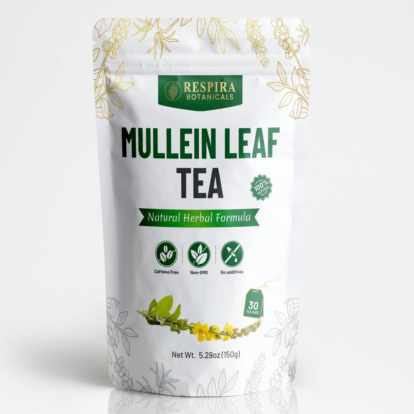 Mullein Leaf Tea Pouches Respira Botanicals