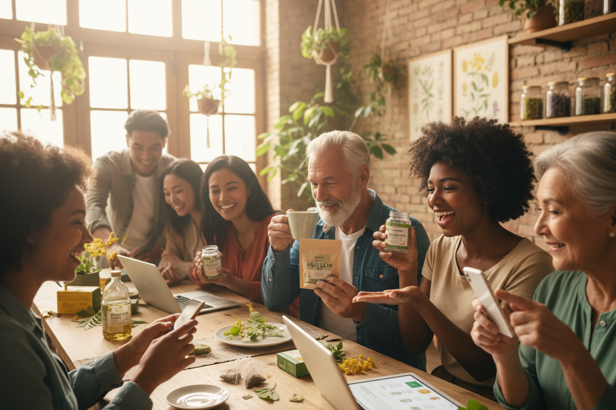 Many customers giving reviws after using mullien tea,extract,gummies